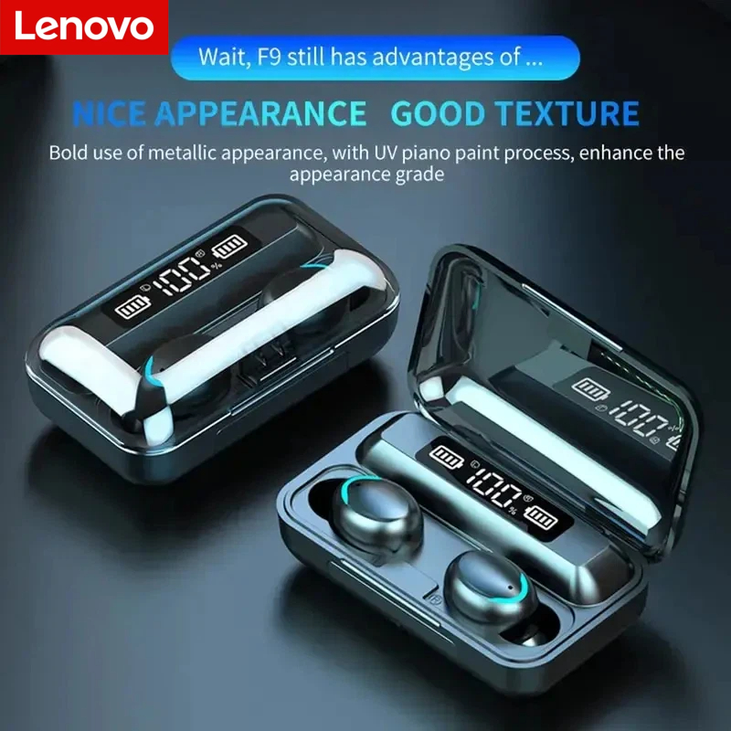 Usb C Earphone - Słuchawki bezprzewodowe Bluetooth Lenovo F9 -