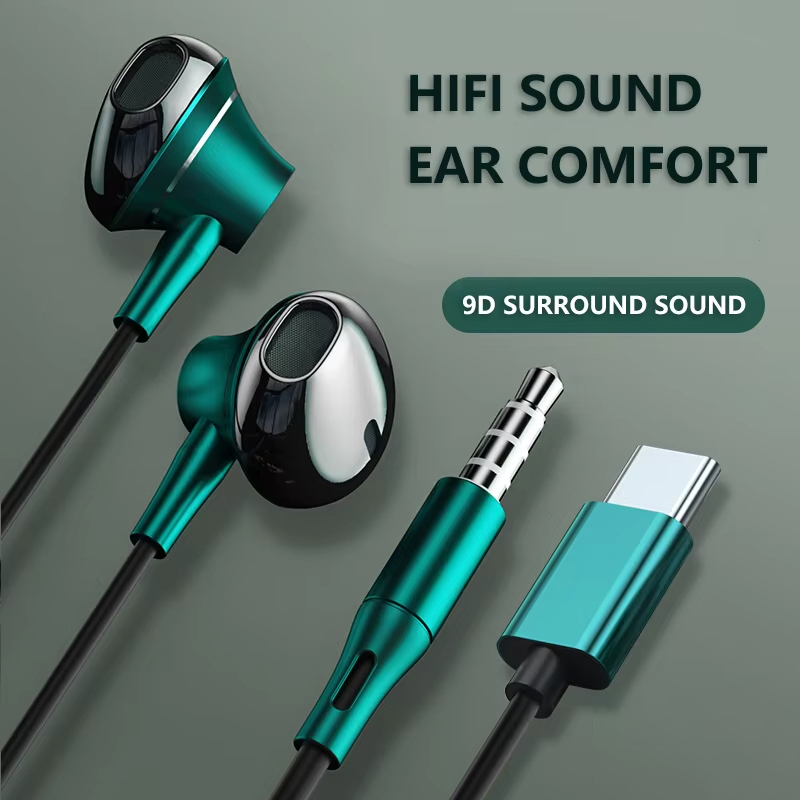 Audiophile Headphone Wired - Słuchawki 9D Bass Stereo Type C