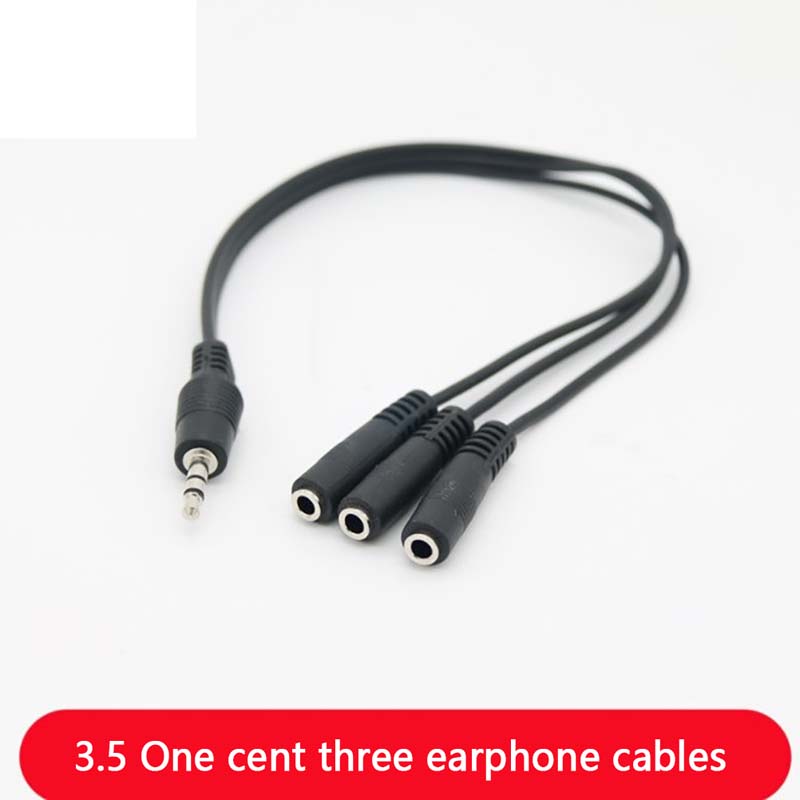 Earphone Splitter Jack - 【C】Adapter rozdzielający audio 3.5mm 3-portowy, rozgałęźnik