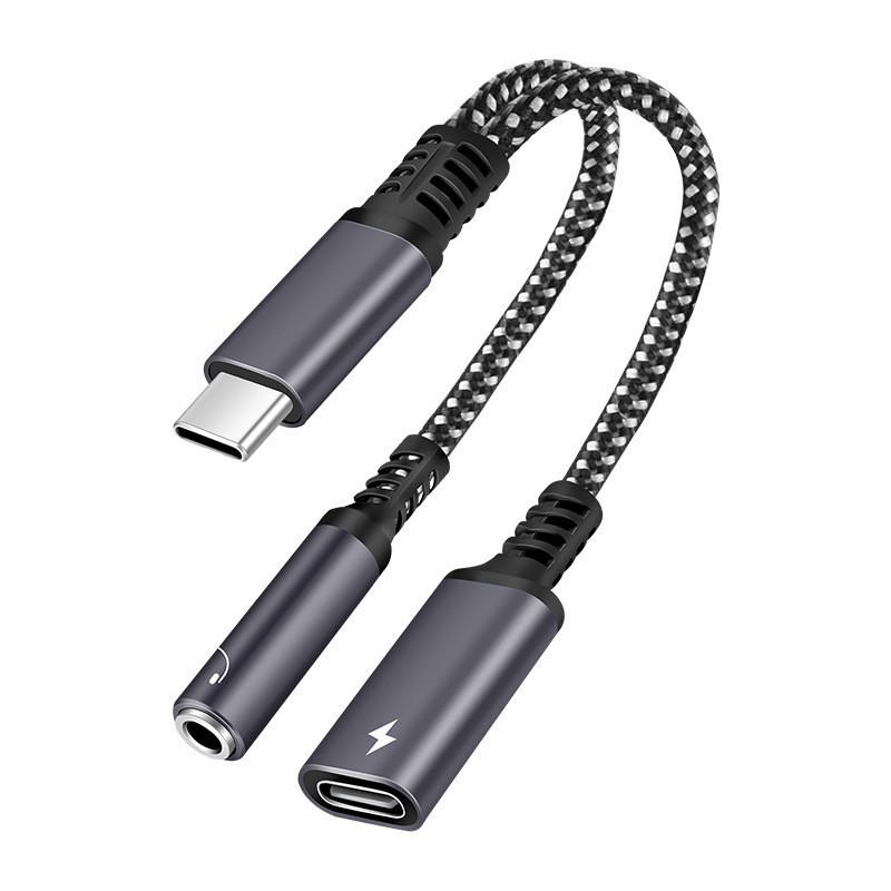 Earphone Splitter Jack - Szybka ładowarka PD 10/60 W Kabel