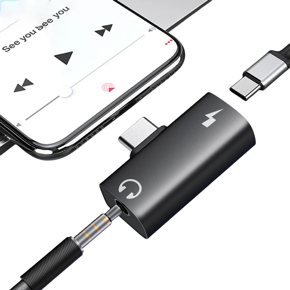 Earphone Splitter Jack - Kabel 2 w 1 USB-C do