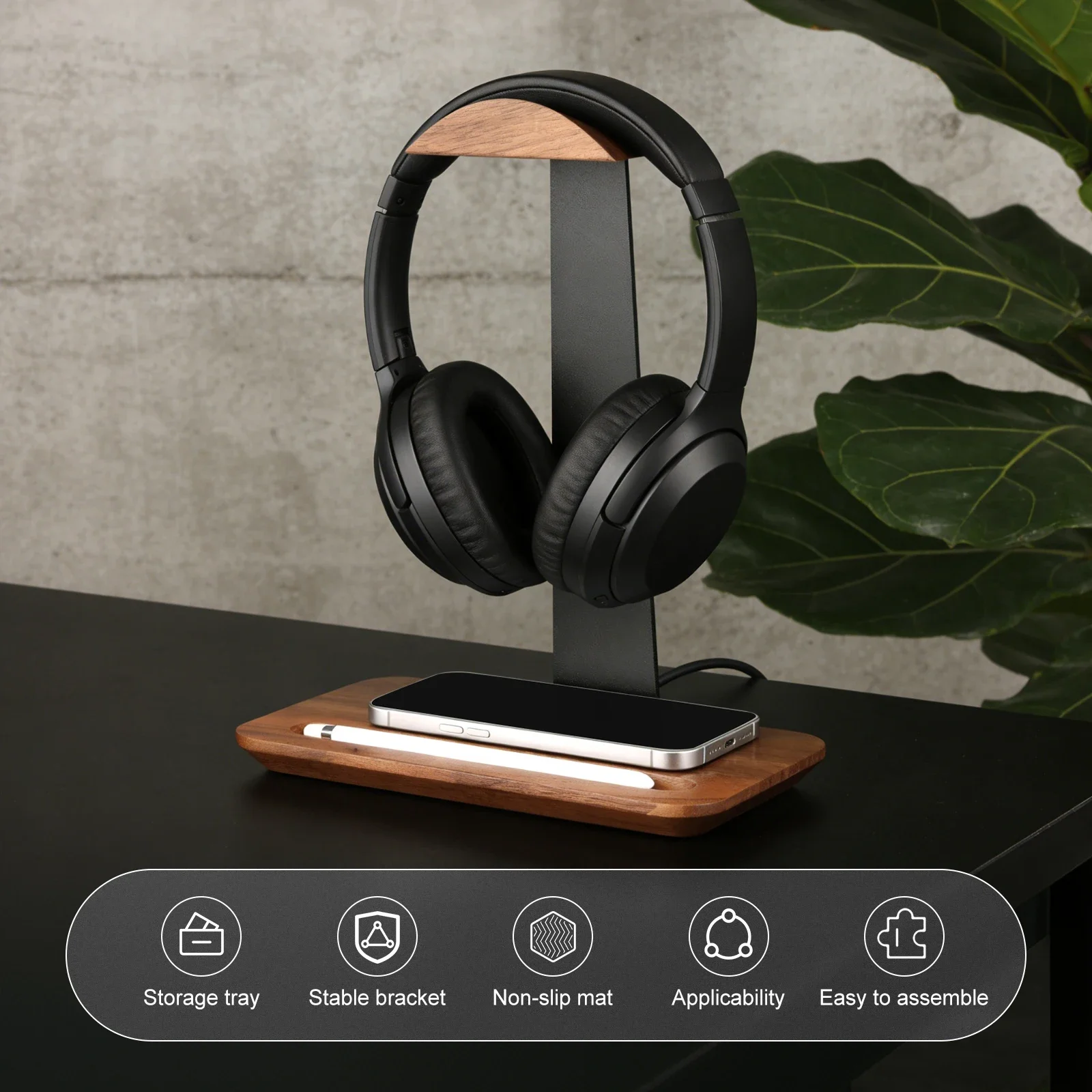 Uniwersalny drewniany stojak n – Headphone Stand Desk recenzja i cena