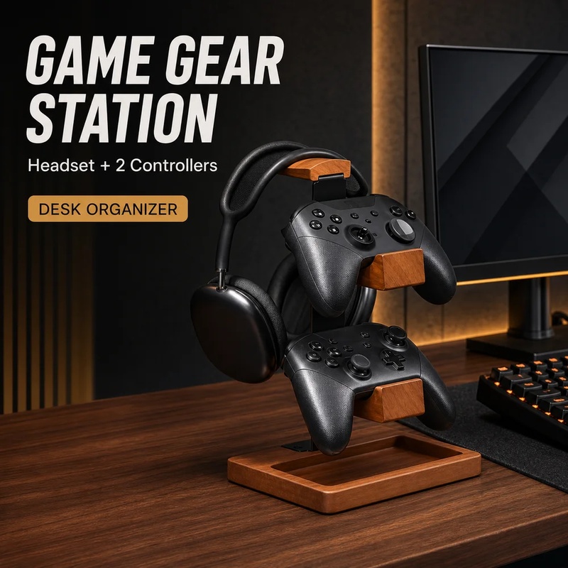 Drewniany stojak na słuchawki, – Headphone Stand Desk recenzja i cena