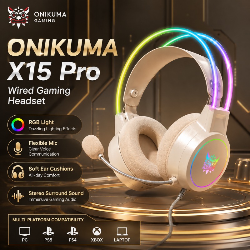 Słuchawki gamingowe ONIKUMA X1 – Gaming Headset Rgb recenzja i cena